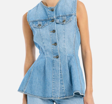 Top in denim svasato 115167 1321 ROTATE BIRGER CHRISTENSEN 