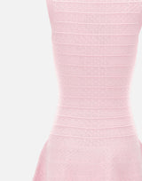 Mini abito in maglia traforata con strass 063SP PINK SELF-PORTRAIT 