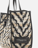 Borsa a spalla "Marcella" BS6849 ZEBRANEROBIANCO MARCELLA CLUB GIANNI CHIARINI 