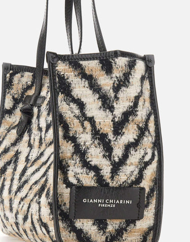 Borsa a spalla "Marcella" BS6849 ZEBRANEROBIANCO MARCELLA CLUB GIANNI CHIARINI 
