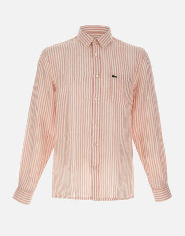 Camicia di lino a righe CH6985 TIM LACOSTE 