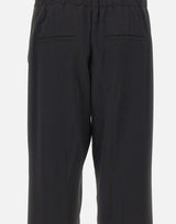 Pantaloni dritti con vita elasticizzata V073322383 001BLK VINCE. 