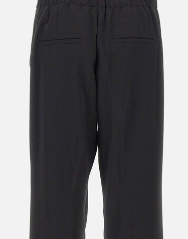 Pantaloni dritti con vita elasticizzata V073322383 001BLK VINCE. 