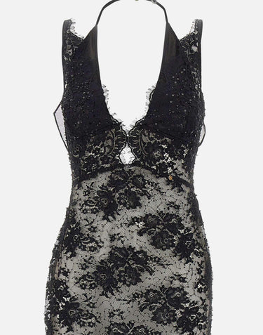 Abito in pizzo RRS16673 BLACK NISSA 