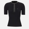 "Vinyl and Knit Polo" 326MT0539FI0001 BLACK COURREGES 