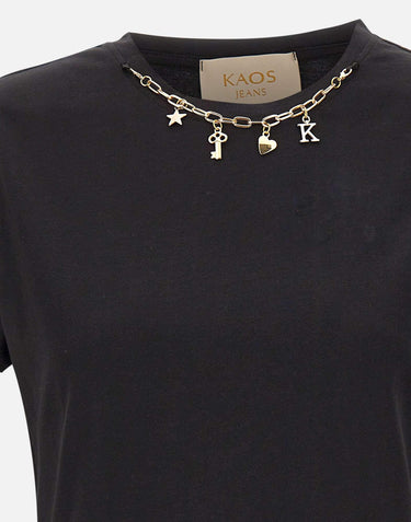 T-shirt con accessorio collana RIJBR003 0001 KAOS 