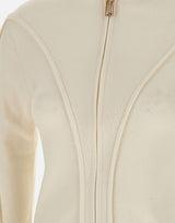 "Fine Merino Cardigan" 1325KTP006406A IVORY VICTORIA BECKHAM 