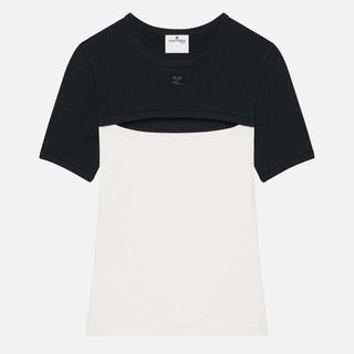 T-shirt "Slash Contrast" 326JTS272JS0203 BLACKHERWHT COURREGES 