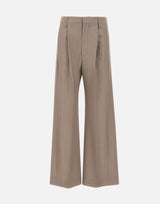 Pantaloni con vita plissettata 1226WTR007113A LIMESTONE VICTORIA BECKHAM 