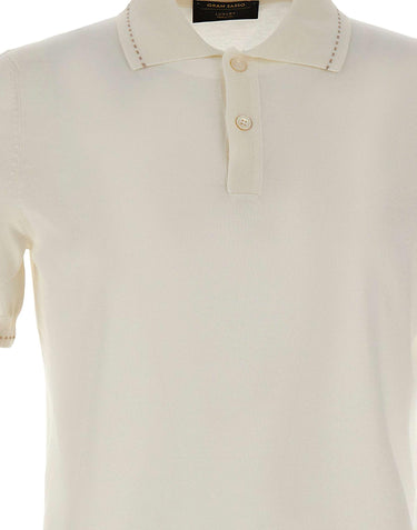 Polo in misto seta 43142 16224002 GRAN SASSO 