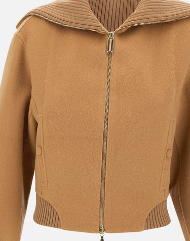 "Double Faced Bomber Jacket" 1325WJK006480A CAMEL VICTORIA BECKHAM 