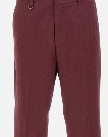 Pantaloni in misto lino loose fit B0733632 4469 PAOLO PECORA 