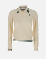 Polo "SRC Mini Cable LS" ST03761302WH61 ECRU SPORTY & RICH 