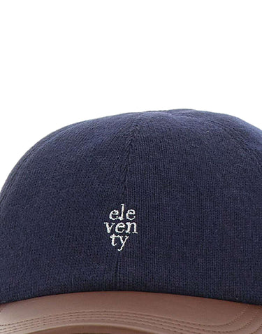 Cappello da Baseball con visiera in pelle N77CPLN15 TES0N0261105 ELEVENTY 