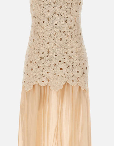 Abito lungo in macramé CA6362J8100 P9649 LIU-JO 