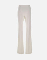 Pantaloni in doppio crêpe stretch con logo ricamato PA17161E2 360 ELISABETTA FRANCHI 