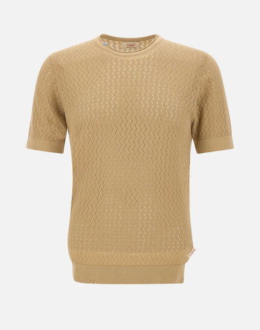 T-shirt "Waves" in cotone WAVESUNICA CAMMELLO BOB 
