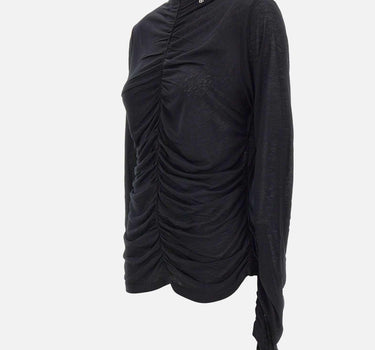 Maglia arricciata in misto lana e modal MF5448J3825 22222 LIU-JO 