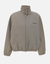Giacca bomber pied de poule con fibbia e zip 126CBL334W00145 REDBLACK COURREGES 