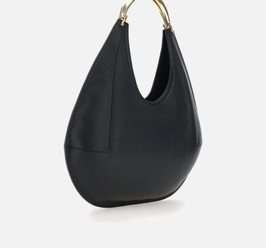 Borsa hobo grande in materiale sintetico con cuciture logo BS76A52E2 110 ELISABETTA FRANCHI 