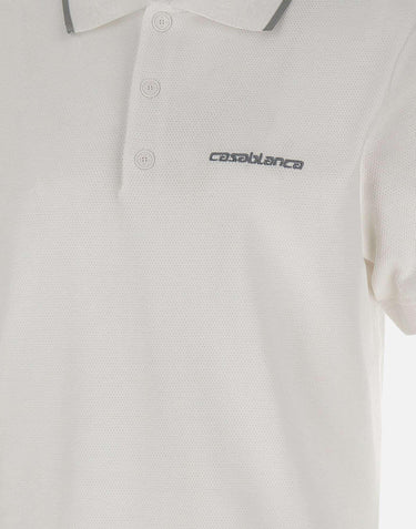 Polo in piqué "Embossed laurel" MSP26JTP243 01 CASABLANCA 