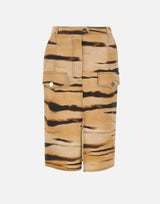 Gonna in drill con stampa tigre GO18362E2 470 ELISABETTA FRANCHI 