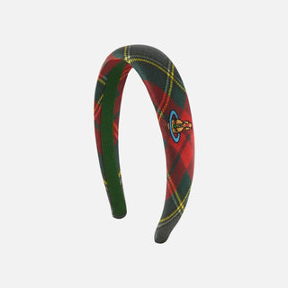 Cerchietto in seta Scarlet Tartan 81020022 W01BFM411 VIVIENNE WESTWOOD 