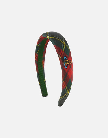 Cerchietto in seta Scarlet Tartan 81020022 W01BFM411 VIVIENNE WESTWOOD 