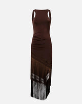 Abito lungo "Marisol" TM190159A TJP142DKBROWN THE ANDAMANE 
