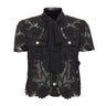 Camcia in pizzo con fiocco 111TB BLACK SELF-PORTRAIT 