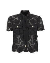 Camcia in pizzo con fiocco 111TB BLACK SELF-PORTRAIT 