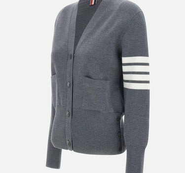 "Milano Classic V Neck Cardigan" in lana merino FKC207A 00014035 THOM BROWNE 