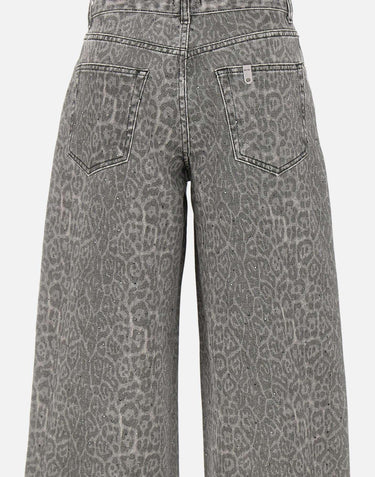 Jeans flare con stampa MF5333T160A P9132 LIU-JO 