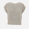 Maglia smanicata con paillettes 17302039 752 KANGRA 