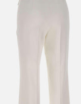Pantaloni in doppio crêpe stretch con logo ricamato PA17161E2 360 ELISABETTA FRANCHI 