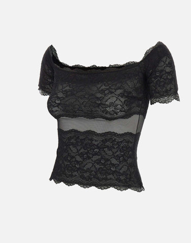 Top in pizzo 2C451A N0990 BLUMARINE 