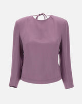 Blusa in raso con schiena scoperta SY005 VIOLET JACQUES WEI 