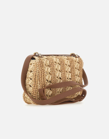Borsa a tracolla in paglia 50563320 119 BOSS 