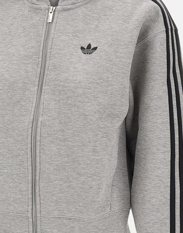 "Adicolor 3-Stripes Spacer Full-Zip Hoodie" JY2620 GREY ADIDAS 