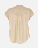 Blusa in seta con arricciature V181713198 154CRM VINCE. 