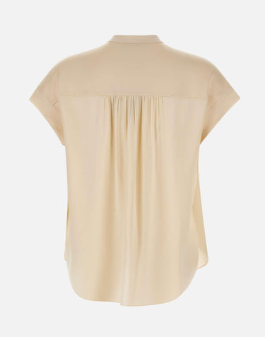 Blusa in seta con arricciature V181713198 154CRM VINCE. 