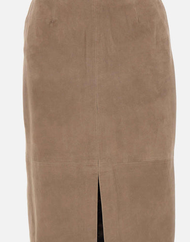 Gonna midi dritta in suede 115300 1683 ROTATE BIRGER CHRISTENSEN 