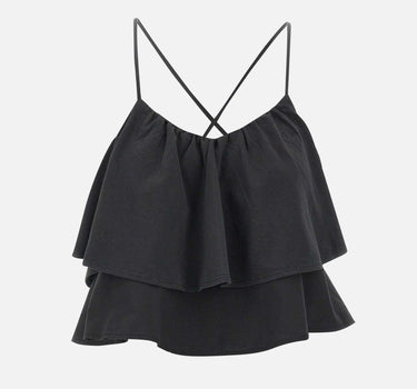 "Tank top volant mixed fabric" T35218 11 SUN68 