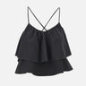 "Tank top volant mixed fabric" T35218 11 SUN68 