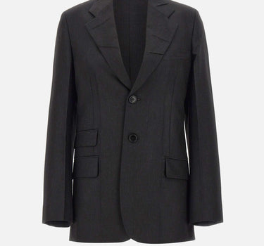 Blazer con revers a tacca 1226WJK007216A BLACK VICTORIA BECKHAM 