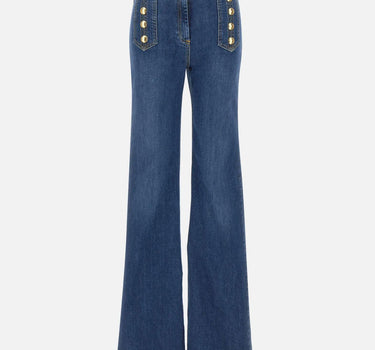 Jeans a palazzo con bottoni PJ19D61E2 104 ELISABETTA FRANCHI 