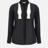 Camicia " Daily" in georgette con cravattino CA10952E2 110 ELISABETTA FRANCHI 