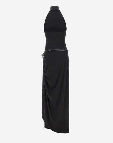 Abito con scollo all'americana sospeso COPR238F5022 BLK COPERNI 