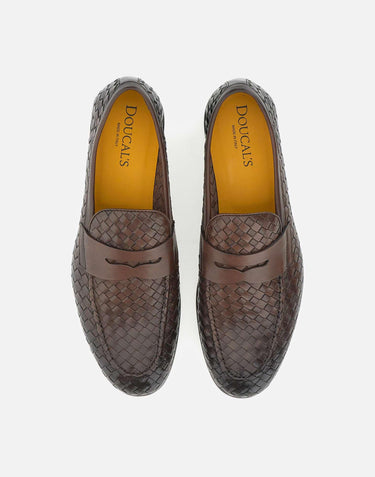Mocassini in pelle intrecciata DU3266STRAUY195 TM00 DOUCAL'S 