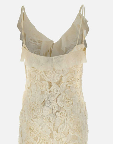Abito "Floral Embroidery" RRS16667 CREAM NISSA 